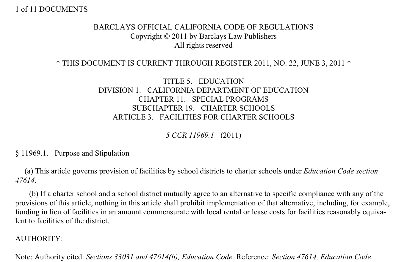 CDE Prop. 39 Implementing Regulations